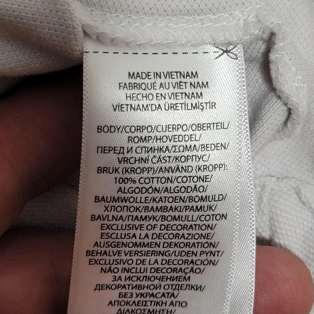 Polo Ralph Lauren Polo Shirt Mens 3XB White Custom Slim Fit American Flag Pony